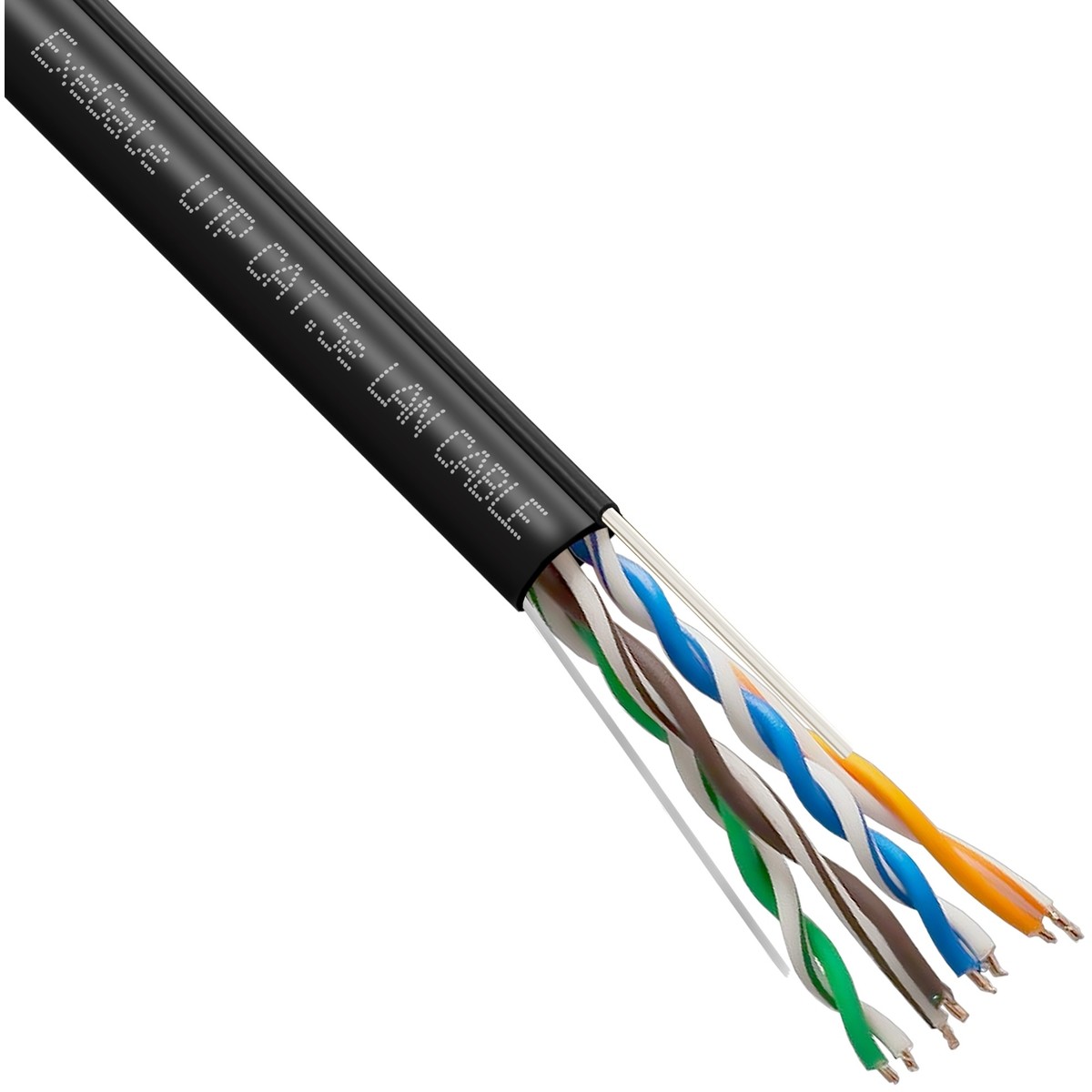 Кабель EXEGATE EX300625RUS UTP 4 пары кат.5e CCA, 24AWG, внешний, 305 м, чёрный