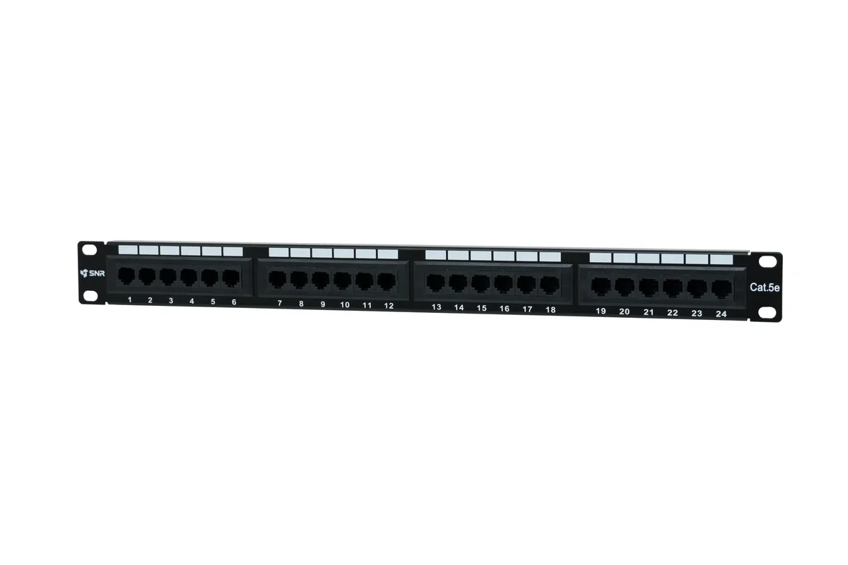 Патч-панель SNR SNR-UD-1U24-5E-H-LC, 19", 1U, 24 порта, cat.5e