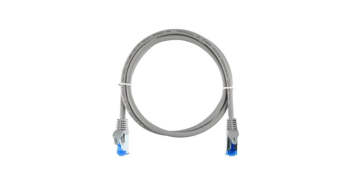 Патч-корд NIKOMAX ESSENTIAL NMC-PC4SE55B-ES-020-C-GY, S/FTP Cat.6, 2.0 м, серый