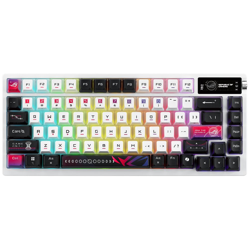 Клавиатура ASUS ROG Azoth X (90MP044F-BKRA30), 87 клавиш, Bluetooth 5.1 / RF / USB, PBT, RGB
