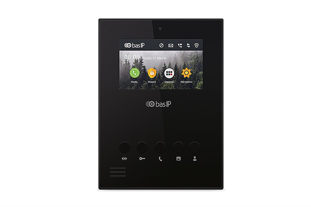 Видеодомофон BAS-IP AU-04LA BLACK, 4.3", PoE