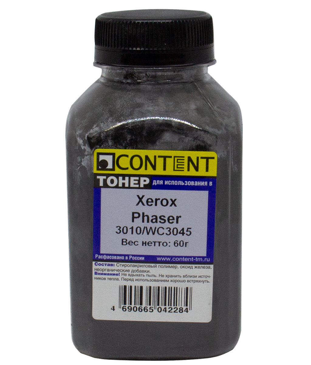 Тонер Content 3010/WC3045, для Xerox Phaser 3010/WC 3045, 60 г
