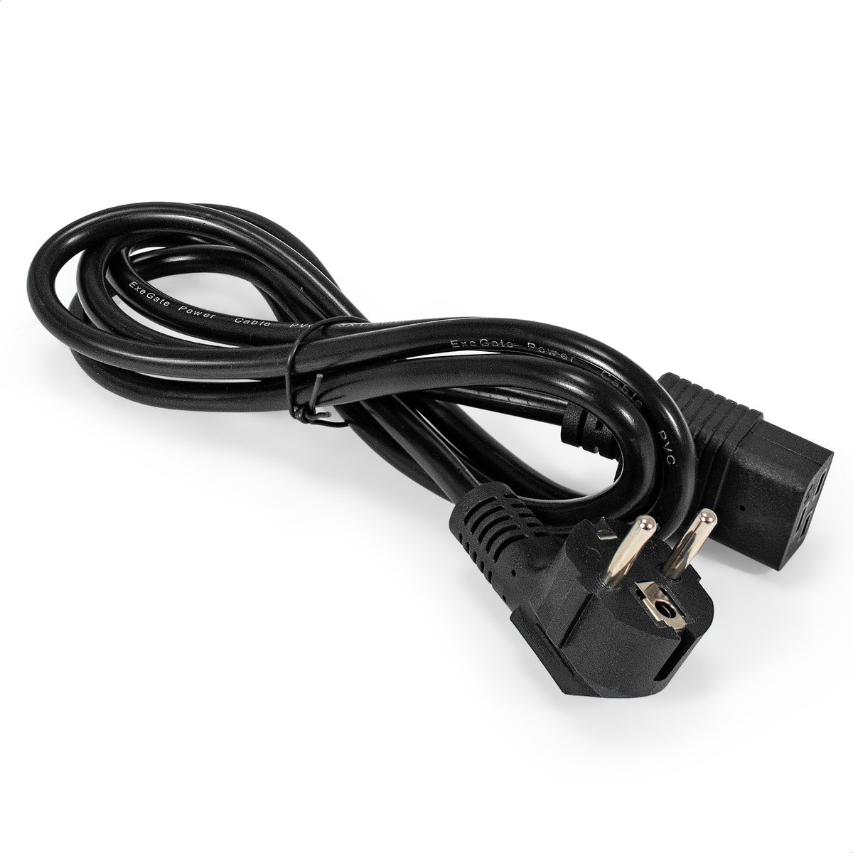 Кабель питания EXEGATE EP280669RUS (Schuko–IEC C19), 16 А, 3×1.5 мм², 1.8 м, черный