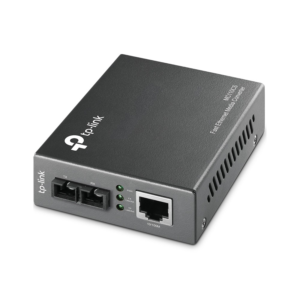 Медиаконвертер TP-Link MC110CS, 100Base-TX / 100Base-FX, SC, 1310 нм, до 20 км