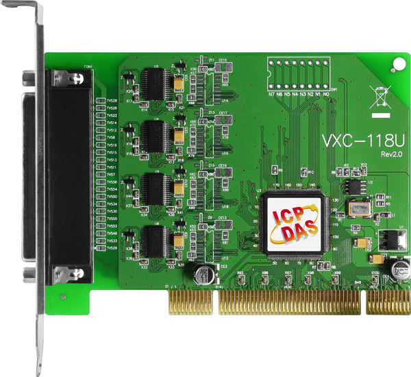 Плата ICP DAS VXC-118U/D2 CR, 8 портов RS-232, шина Universal PCI