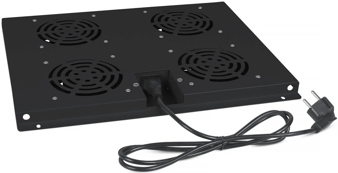 Вентиляторный модуль Cabeus TRAY-60-BK, 1U, 4 вентилятора, 600 м³/ч