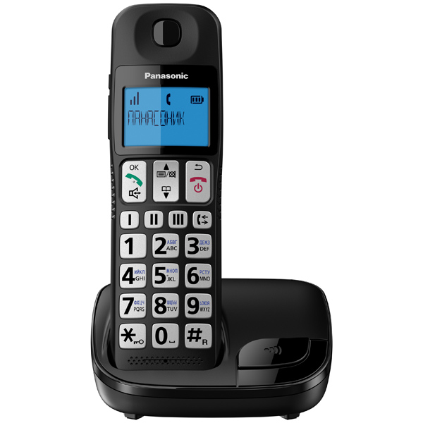 DECT-телефон Panasonic KX-TGE110RUB, 1 трубка, чёрный