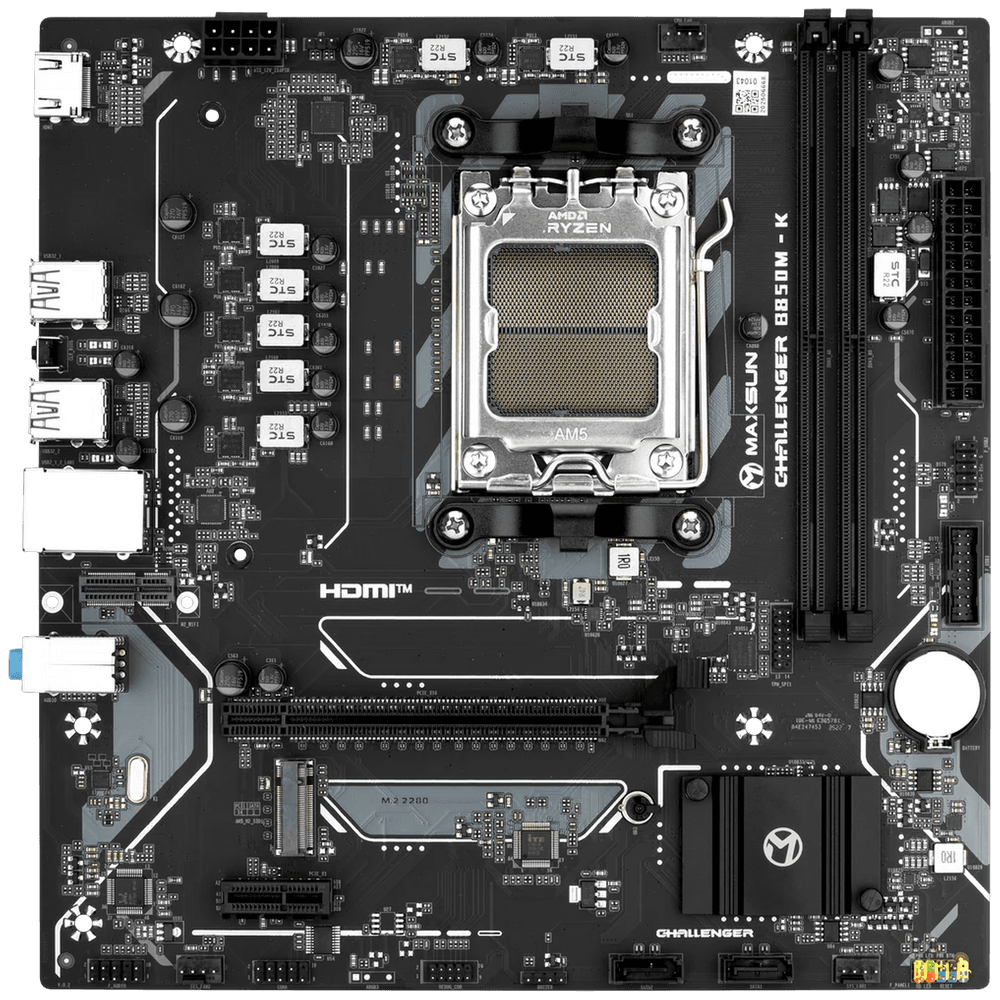Материнская плата Maxsun Challenger B850M-K, AM5, AMD B850, 2×DDR5, microATX