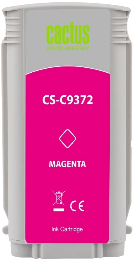 Картридж струйный Cactus CS-C9372 №72, фото пурпурный, 130 мл, с чипом