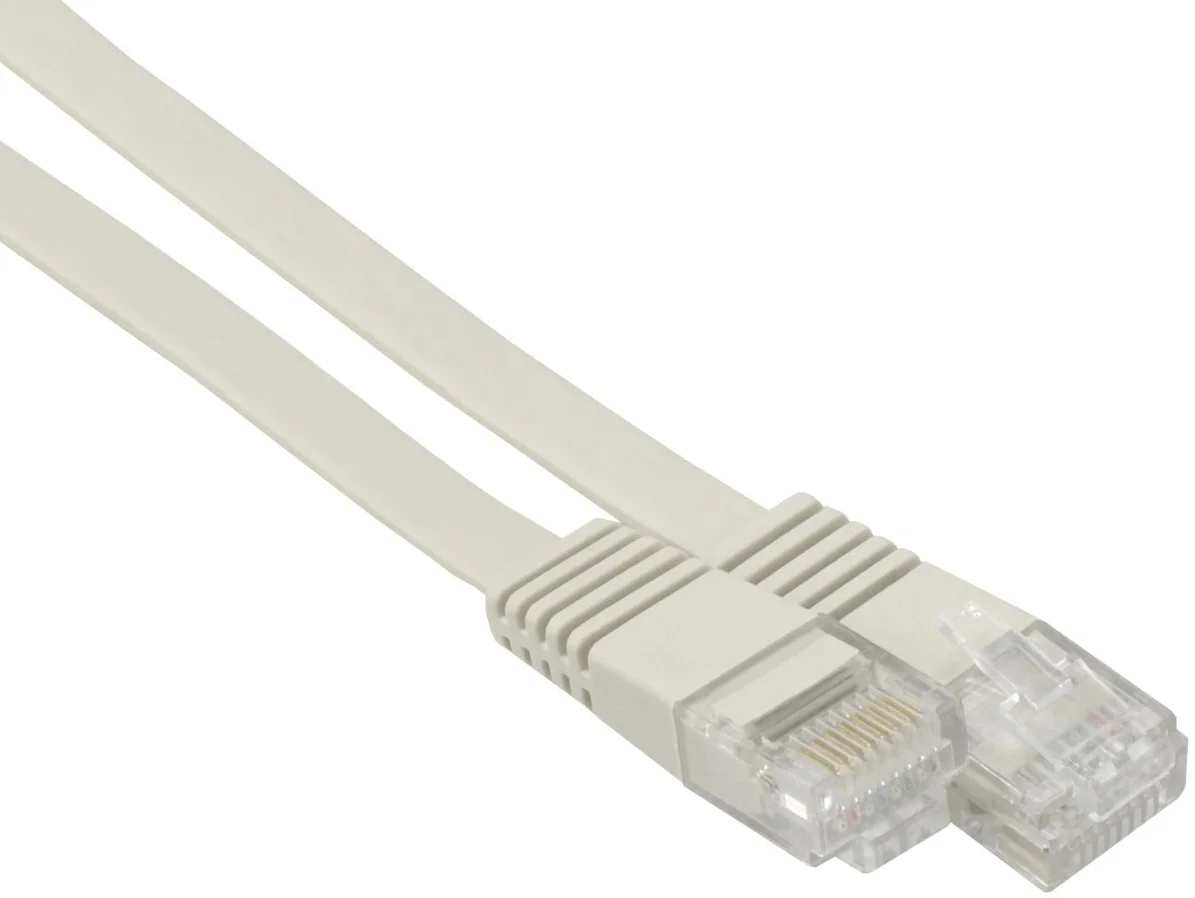 Патч-корд Buro BU-5E-FLAT-3M-G, UTP cat.5E, 4 пары, 3 м, серый