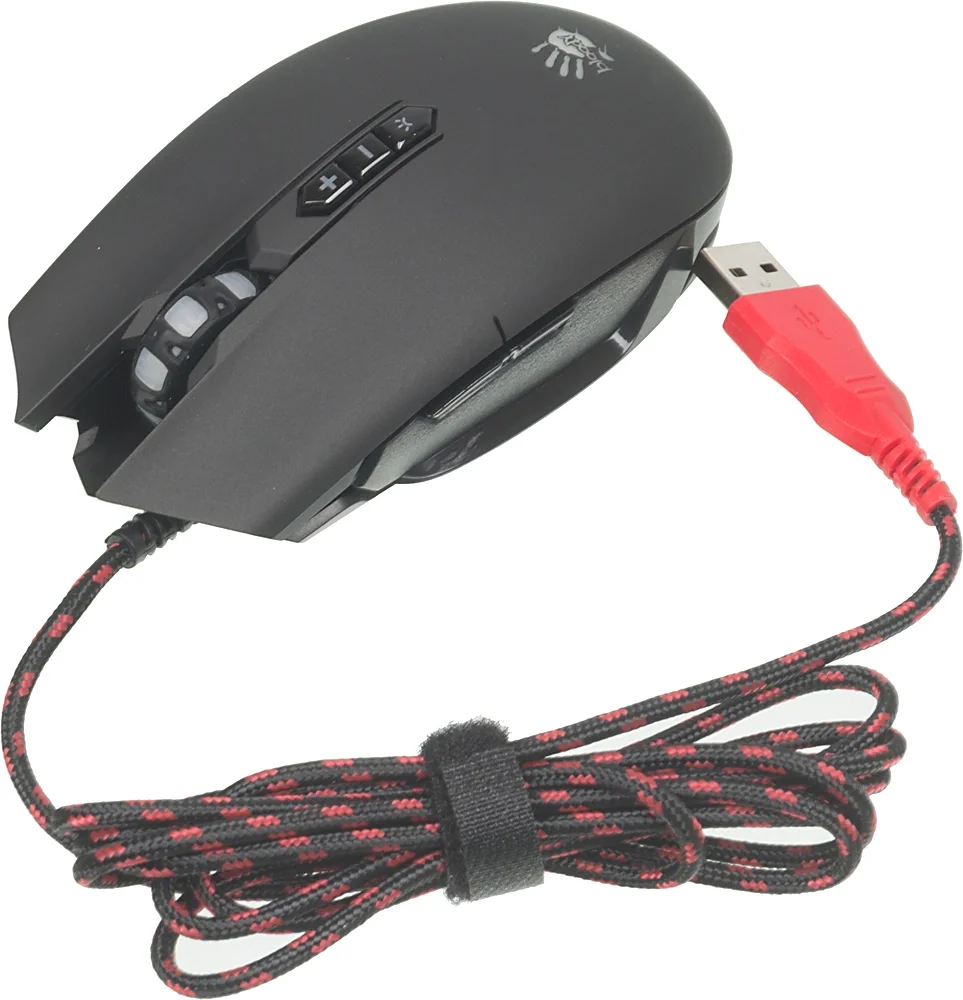 Мышь A4Tech Bloody Q80 BLACK, оптическая, 6200 DPI, 8 кнопок, USB