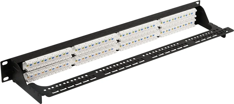 Патч-панель LANMASTER LAN-PPC48U6A, 19", 48 портов RJ45, кат.6A, UTP, 1U