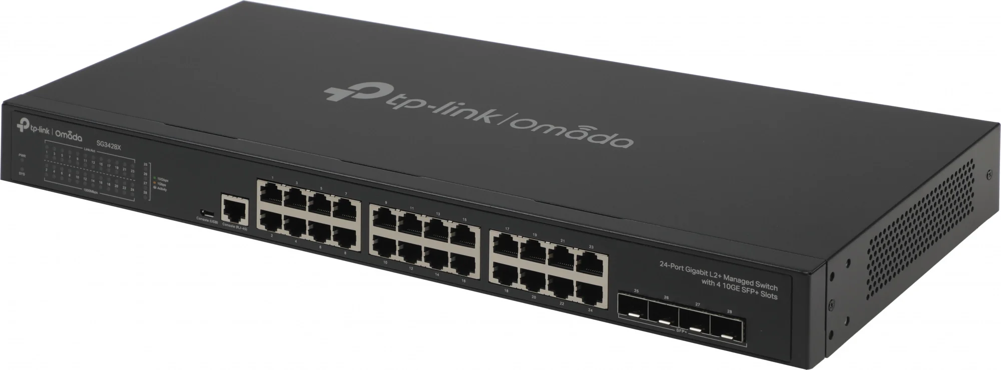 Коммутатор TP-Link SG3428X, 24×1GbE, 4×SFP+ 10G, L2+, 1U