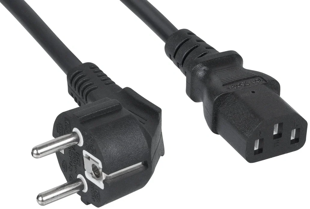 Кабель питания Cabeus PC-186-VDE-1.8M, Schuko-C13, 1.8м