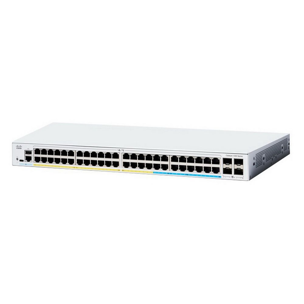 Коммутатор Cisco C1300-48P-4G, 48×PoE+ 1GbE, 4×1Gb SFP, PoE 370 Вт