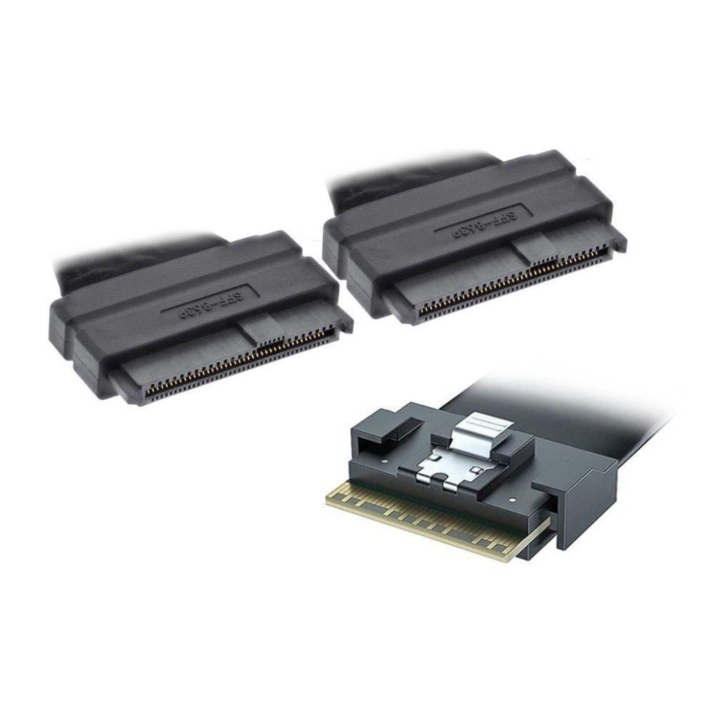 Кабель Supermicro CBL-SAST-1231LP-85, Slimline SAS x8 — 2×U.2 SFF-8639, 0.35 м