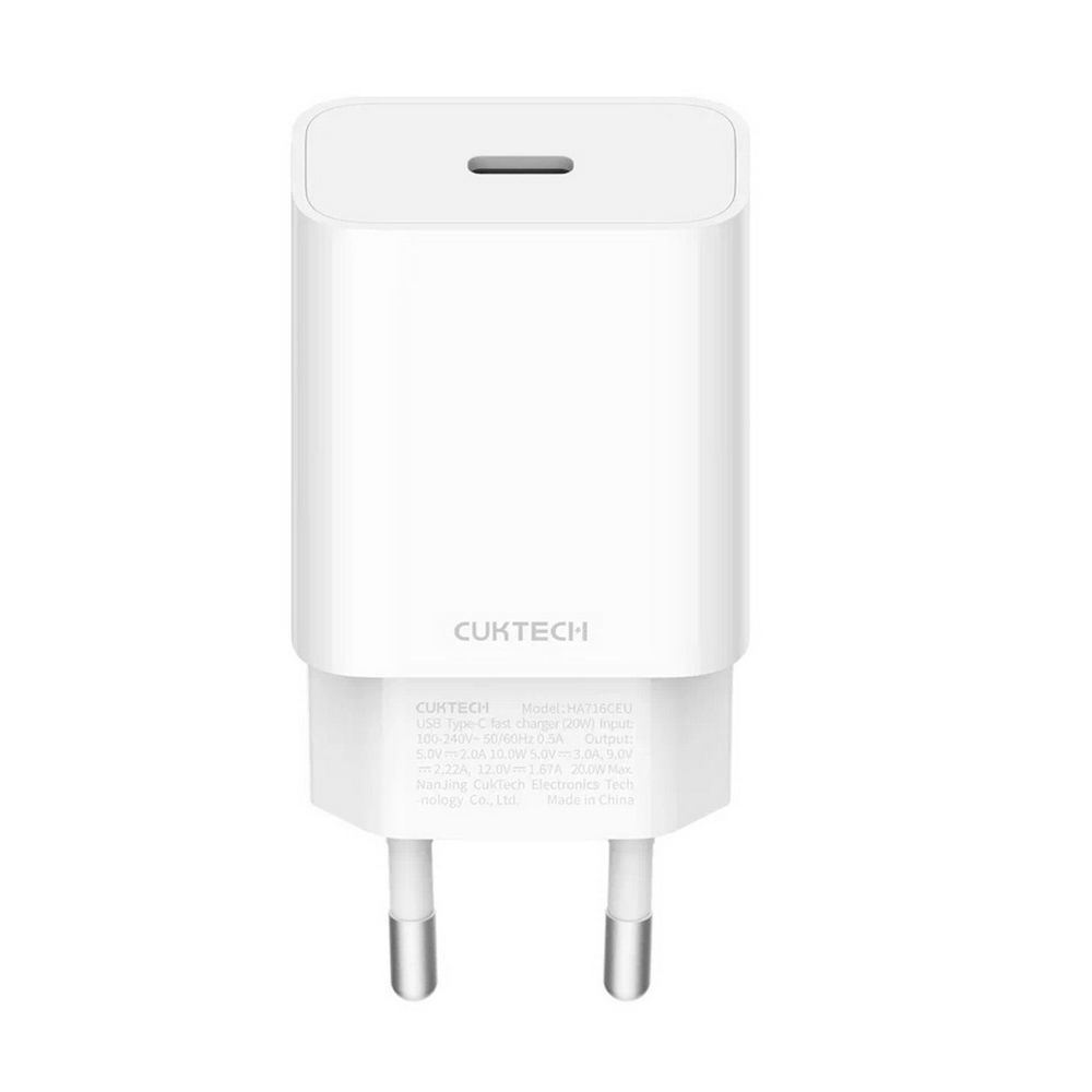 Сетевое зарядное устройство CUKTECH USB Type-C fast charger (20W)