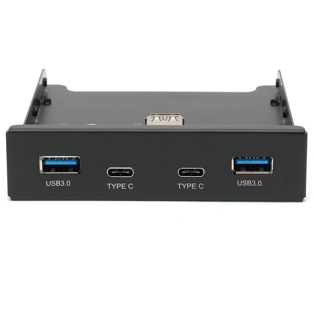 Планка Gembird FP3.5-USB3-2A2C, 2×USB-A 3.0 + 2×USB Type-C, отсек 3.5"