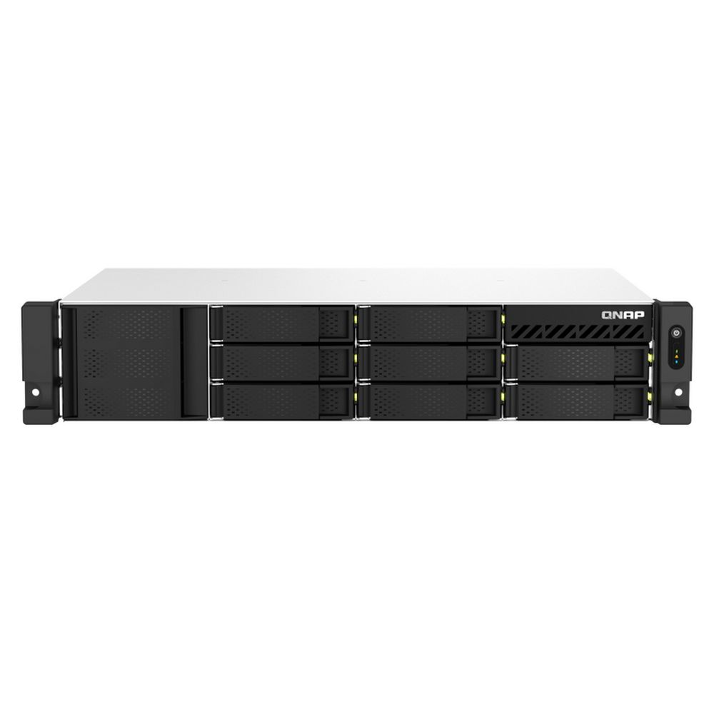 Сетевое хранилище QNAP TS-873AeU-RP-4G, NAS 2U, 8 отсеков, AMD V1500B, 4 ГБ DDR4