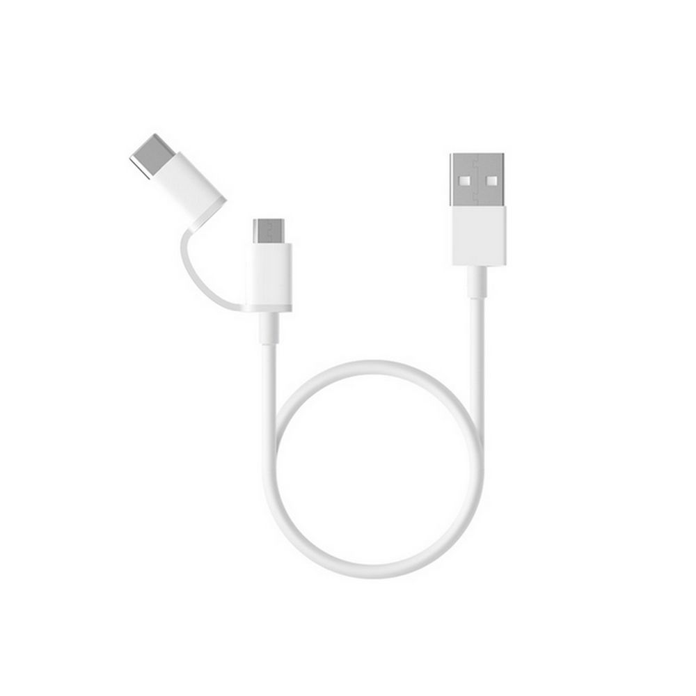 Кабель Xiaomi SJV4082TY, USB-A — USB-C + Micro-USB, 1 м, белый