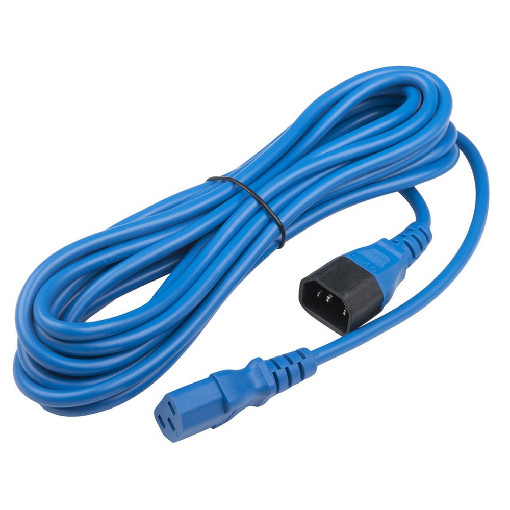 Кабель питания Hyperline PWC-IEC13-IEC14-5.0-BL, C13 — C14, 5 м, 10 А