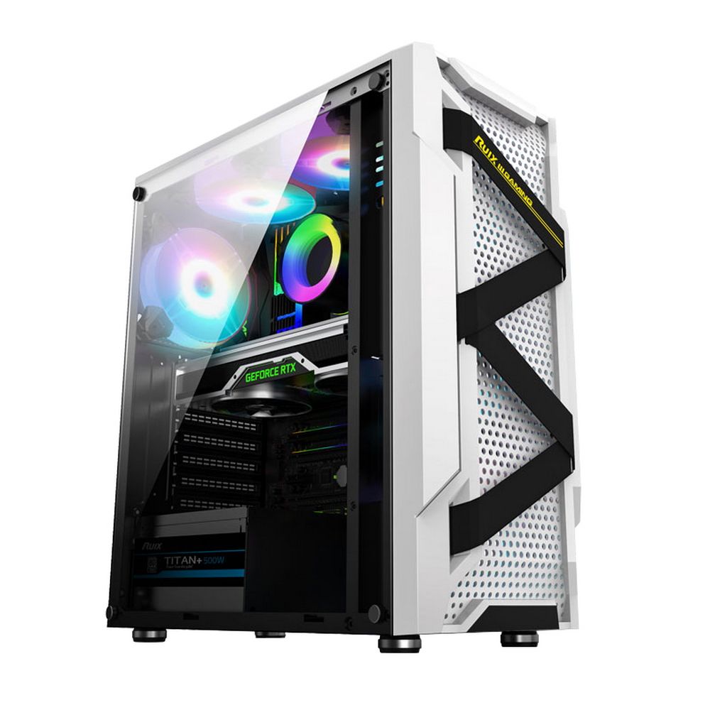 Корпус ALSEYE AS.07.0004 Warrior-W, Middle Tower, ATX, закалённое стекло