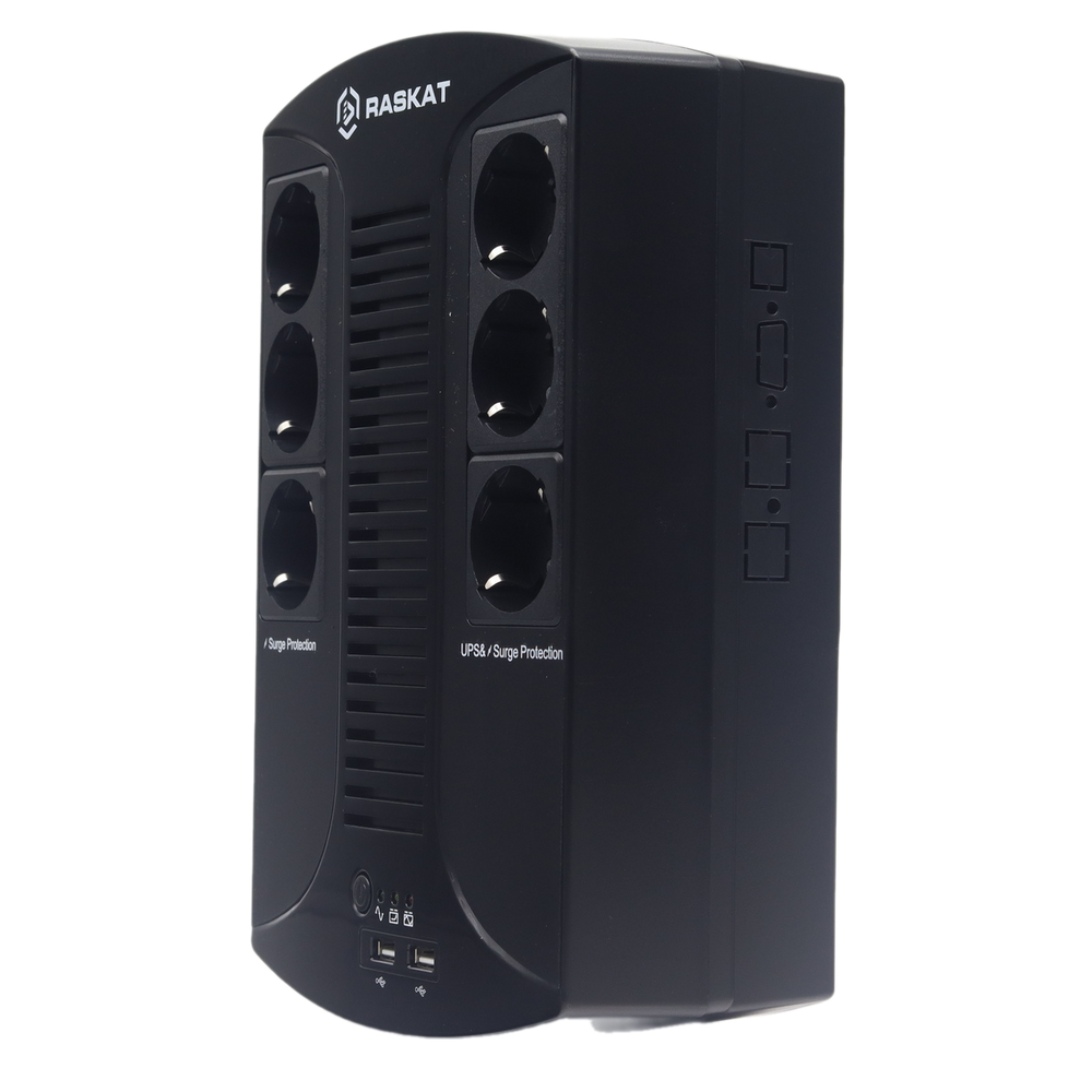 ИБП Raskat VS-650VA, 650 ВА / 390 Вт, 6×CEE 7, линейно-интерактивный