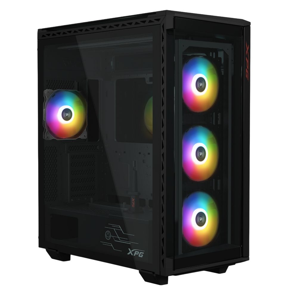 Корпус ПК XPG BATTLECRUISERIIST-BKCWW, ATX, черный