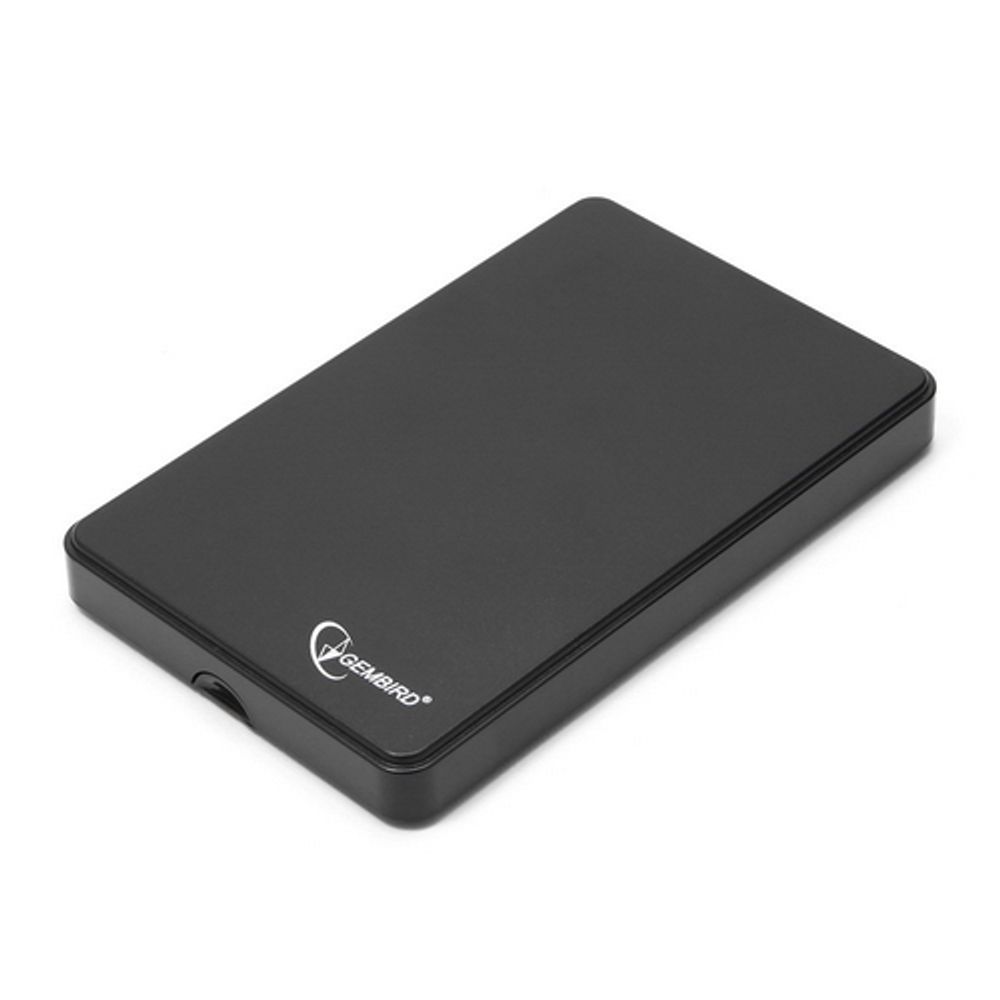 Корпус для накопителя Gembird EE2-U2S-40P, 2.5", SATA, USB 2.0, пластик, чёрный