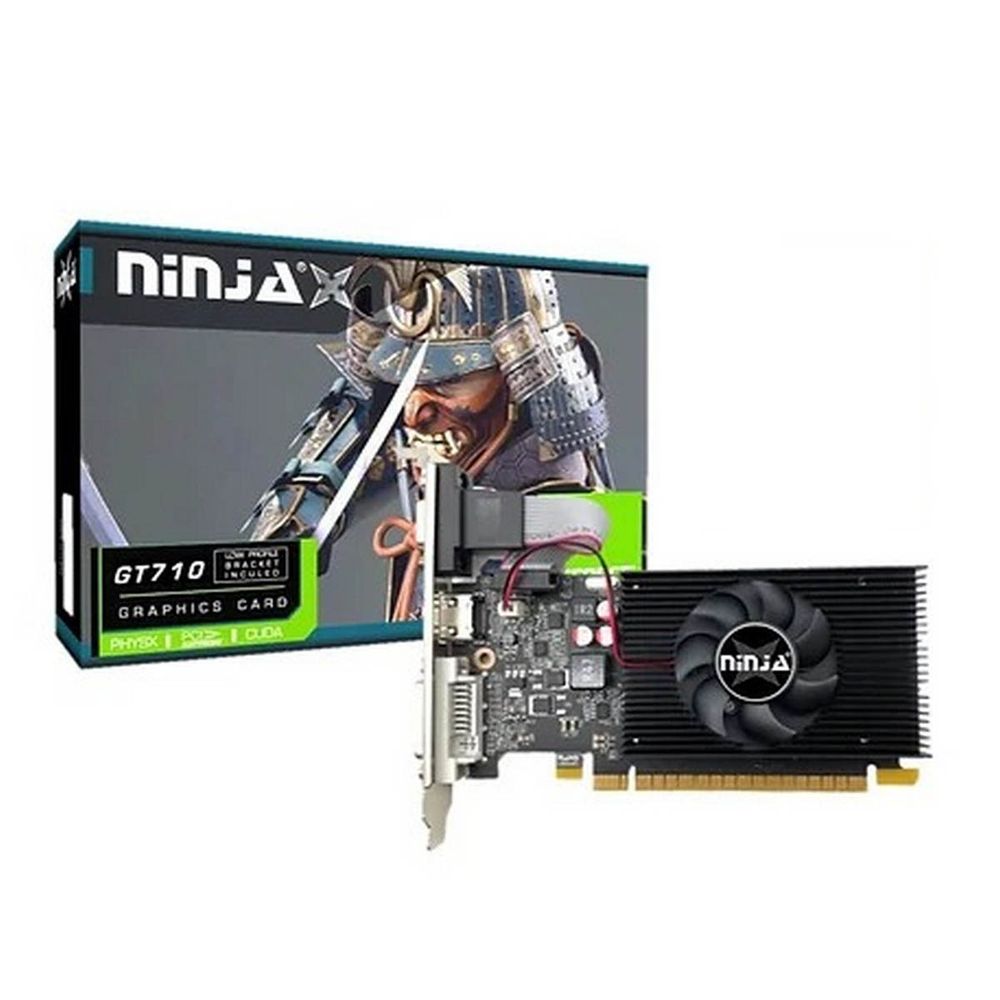 Видеокарта NINJA NF71NP043F, GeForce GT 710, 4 ГБ DDR3, 64 бит, PCI-E