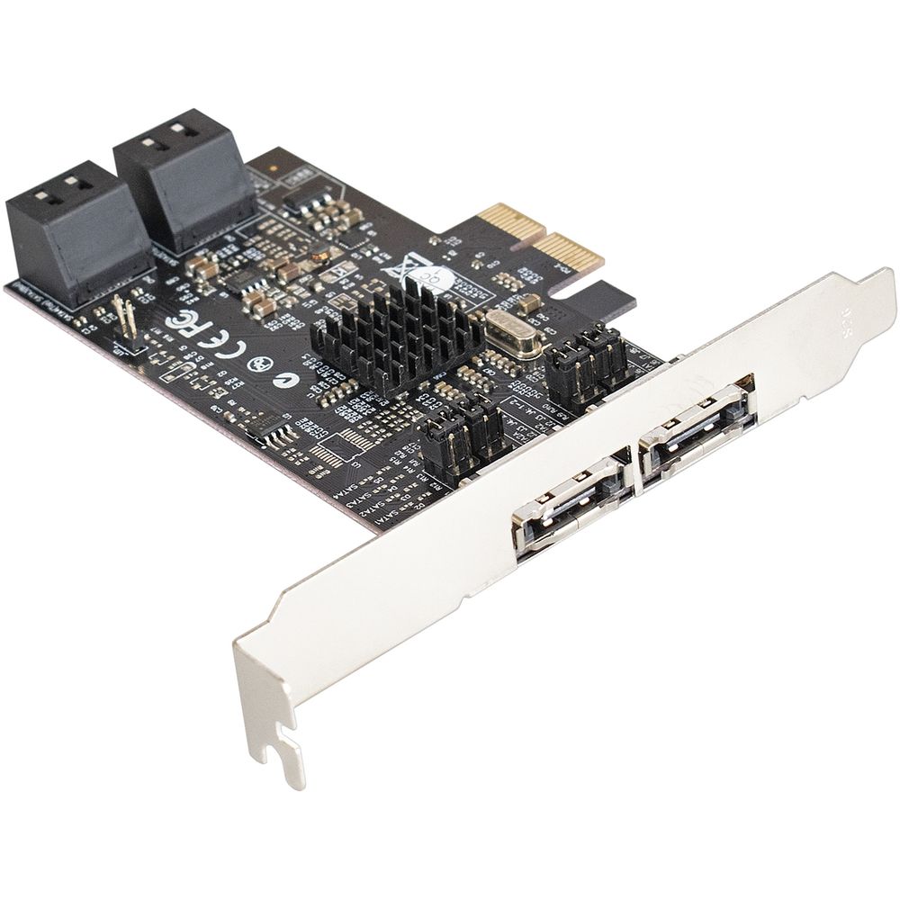 Контроллер ExeGate EX283711RUS, PCI-E 2.0, SATA III, 4+2 порта, RAID