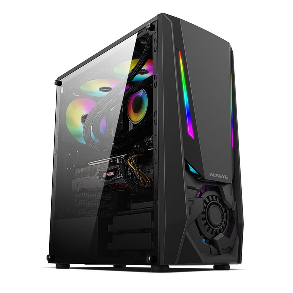Корпус ALSEYE Reactor-B AS.07.0026, ATX, USB 3.0, закалённое стекло