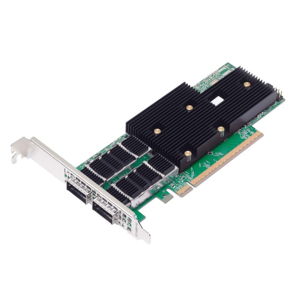 Сетевой адаптер Broadcom BCM957608-P2200GQF00, 2×200GbE, PCIe 5.0 x16