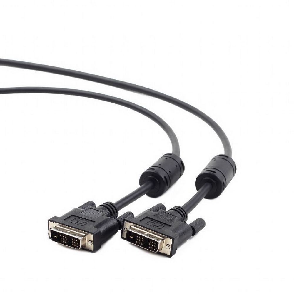 Кабель DVI-D single link Cablexpert CC-DVI-BK-6, 19M/19M, 1.8 м, экран, ферритовые кольца