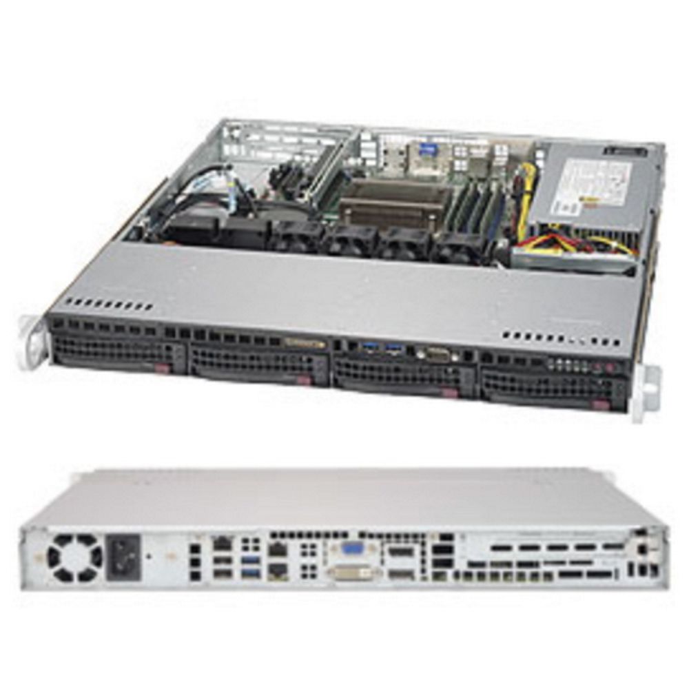 Серверная платформа SuperMicro SYS-5019S-M2, 1U, 4xSATA3, RAID