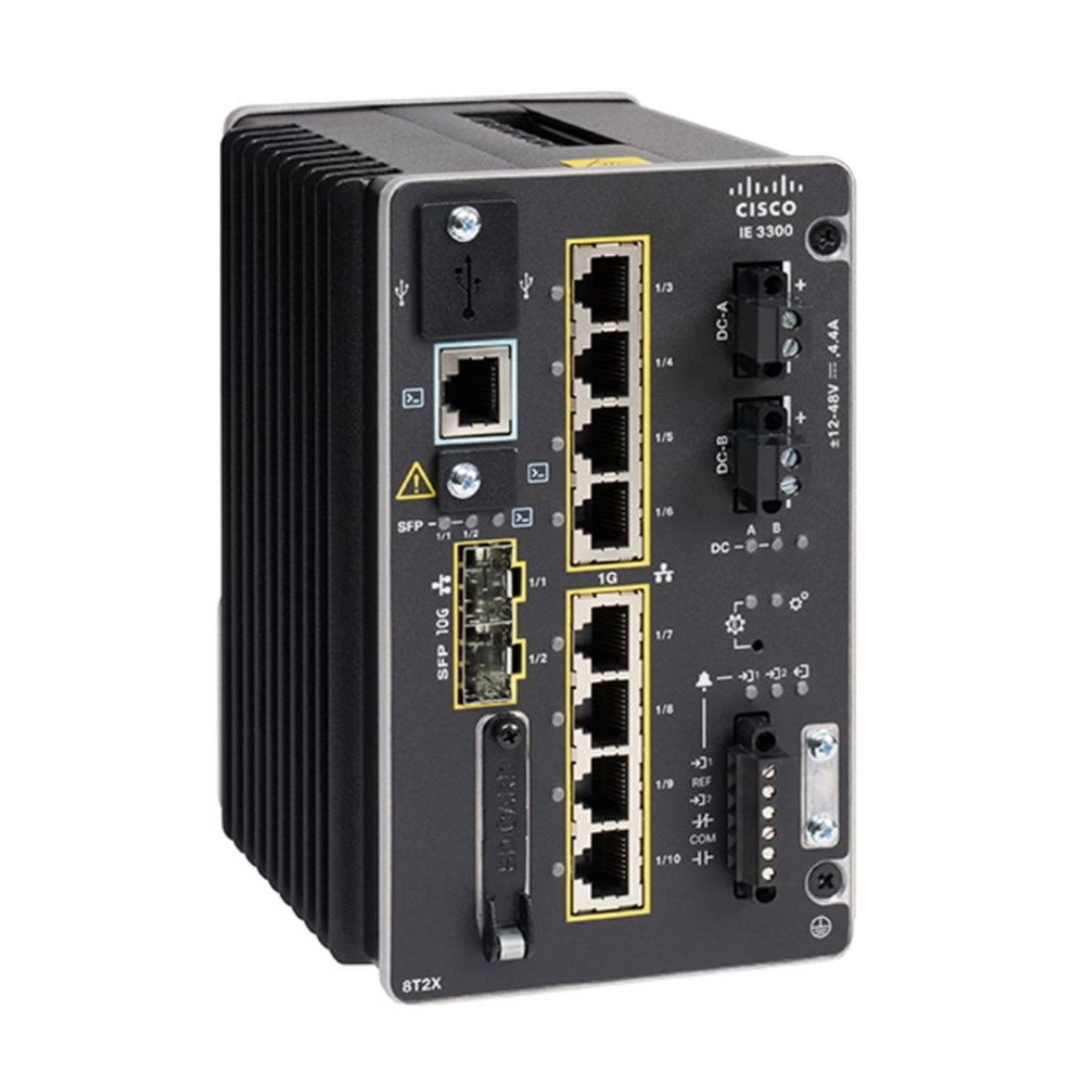 Коммутатор Cisco Catalyst IE-3300-8P2S-E, 8×1GbE PoE+ 240 Вт, 2×SFP, управляемый