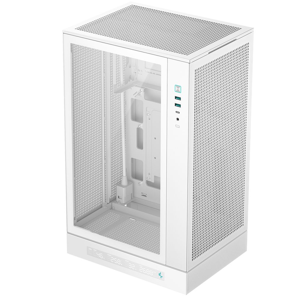 Корпус Deepcool CH270 DIGITAL WH, Micro ATX/Mini-ITX, белый, без БП