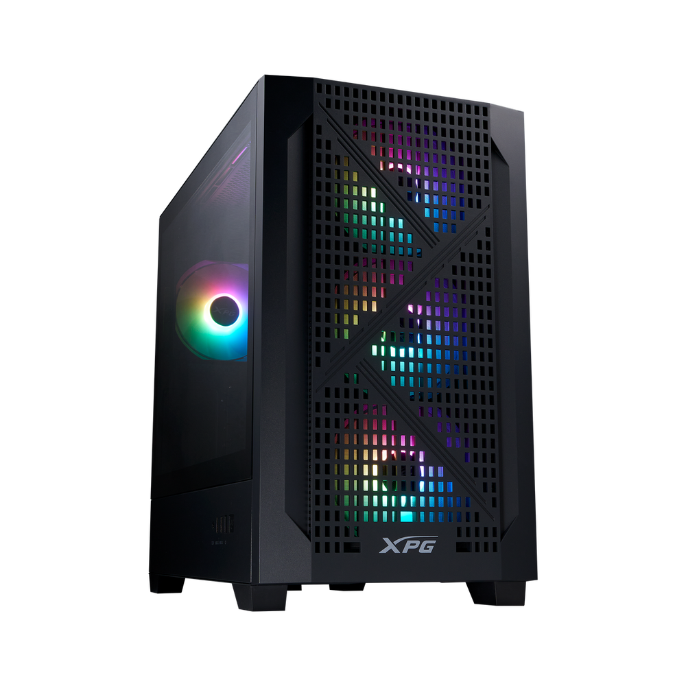 Корпус XPG LANDER300MAA-BKCWW, Midi Tower, Micro-ATX, закалённое стекло