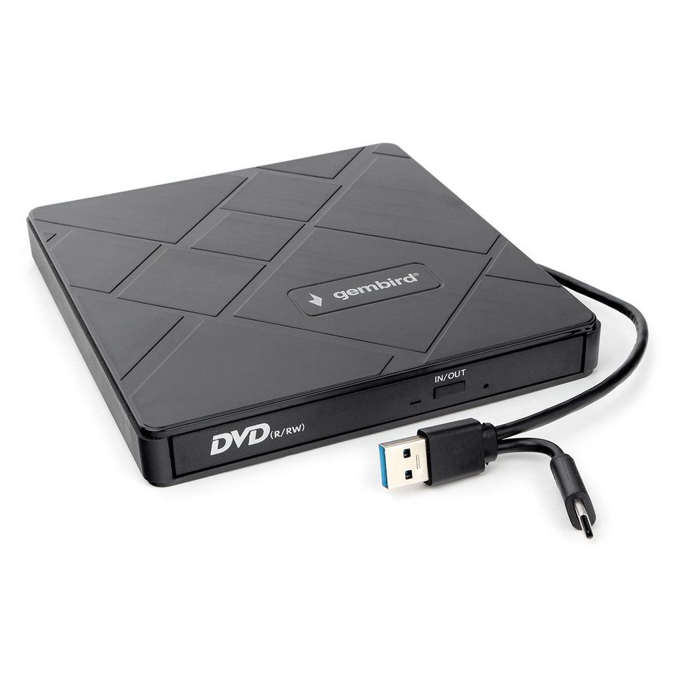 Внешний DVD-привод Gembird DVD-USB-04, USB 3.0, с кардридером и хабом