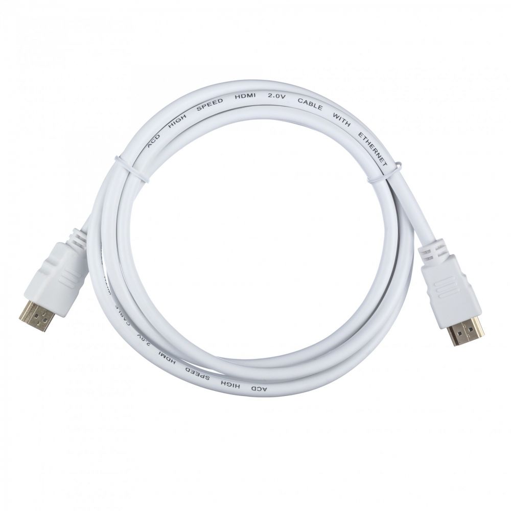 Кабель ACD ACD-DHHM2-18W, HDMI 2.0, HDMI (m) — HDMI (m), 1,8 м, белый