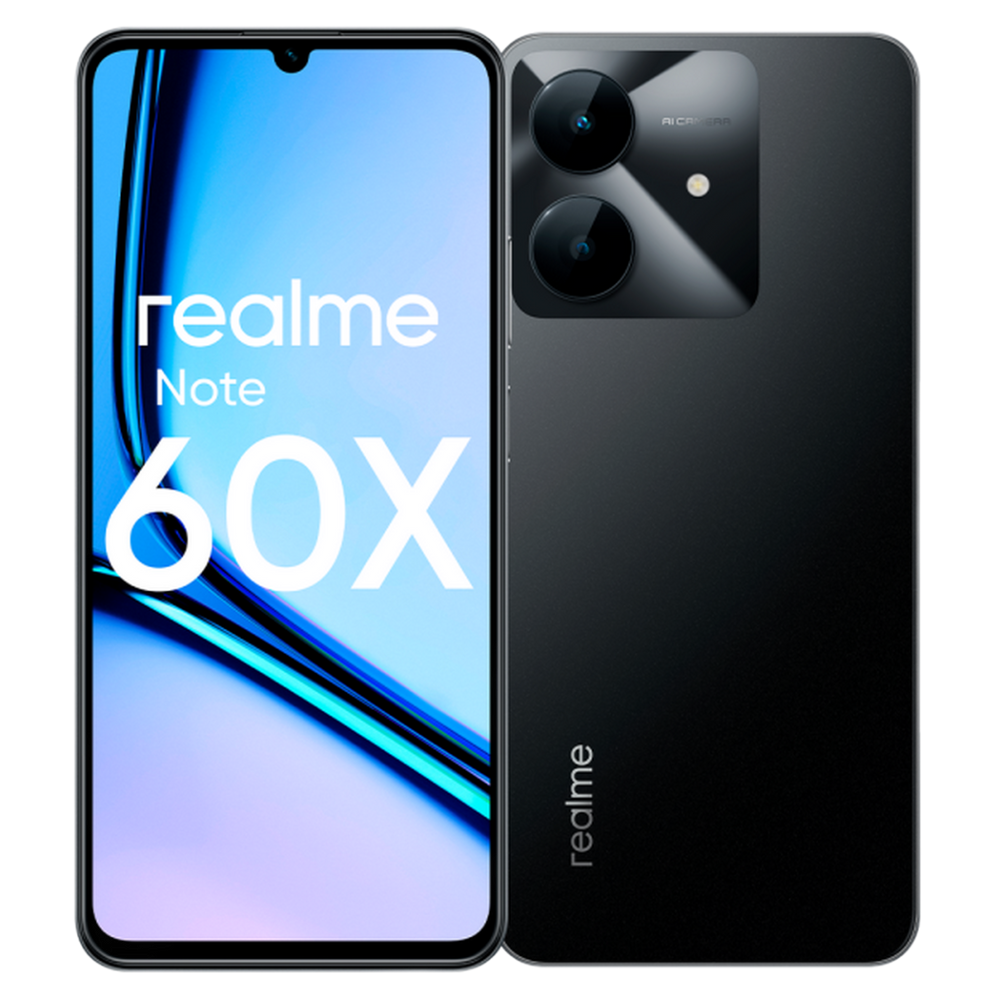 Смартфон Realme RMX3938 3+64 Black, Note 60x, 3/64Gb, черный