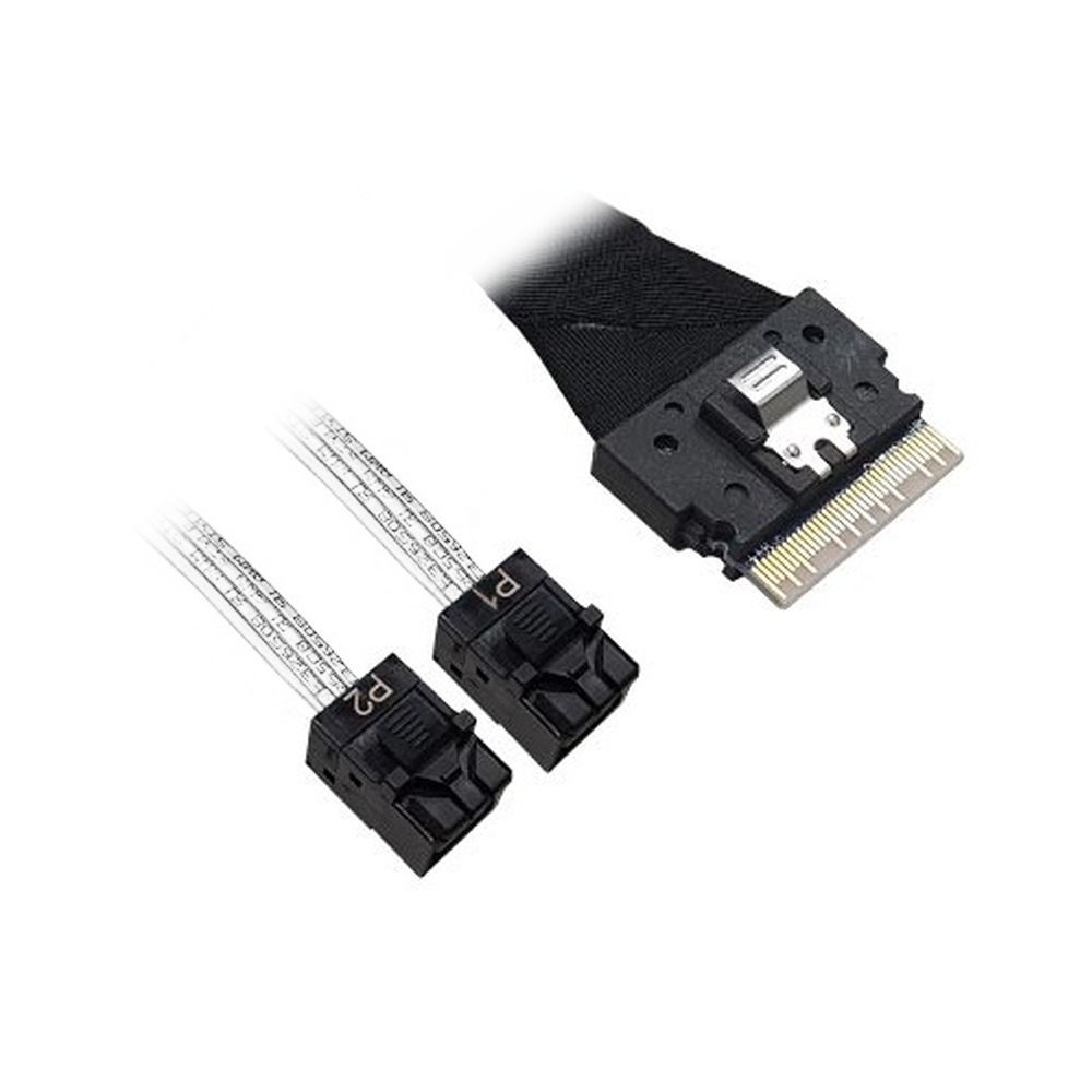 Кабель DiliVing DLSL74-8822, Slimline SAS x8 (SFF-8654) - 2×HDmSAS x4 (SFF-8643), 0.8M