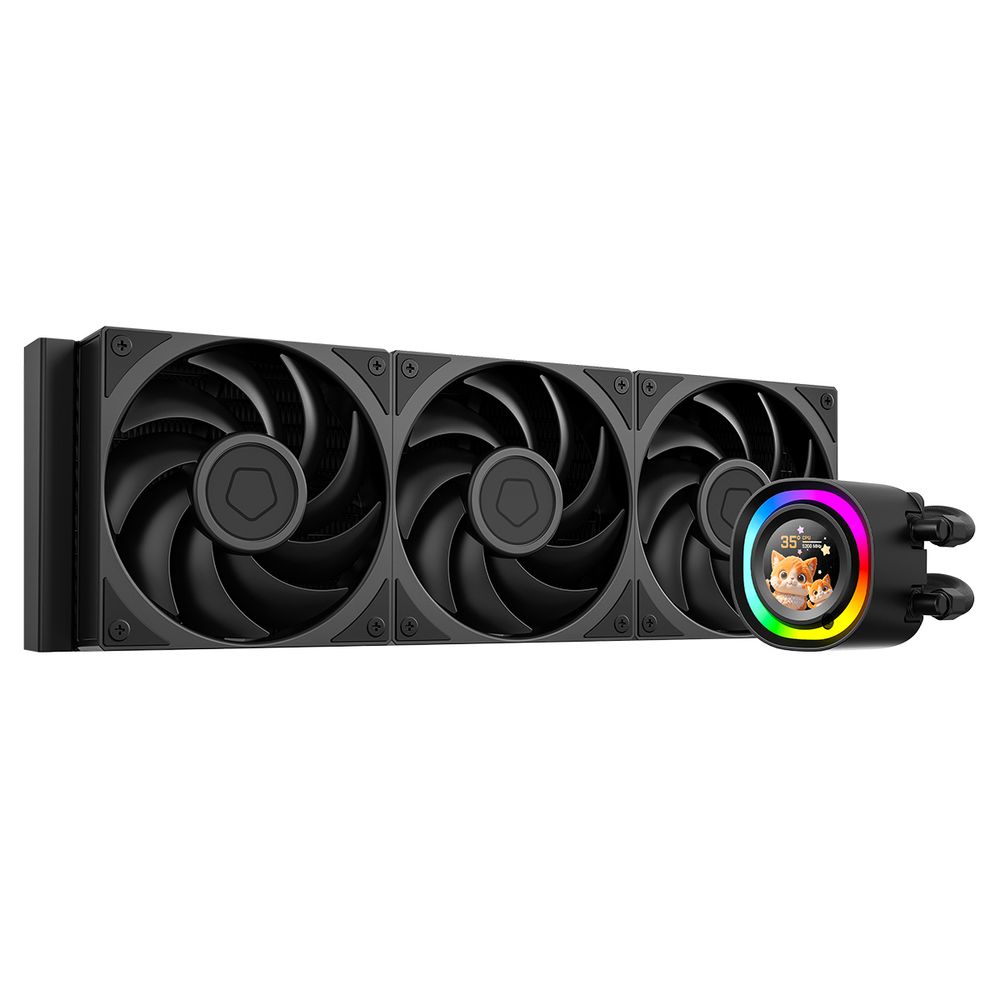 СЖО ID-Cooling FX360 LCD PE, 360мм, 3×120мм, 350W, ЖК-дисплей