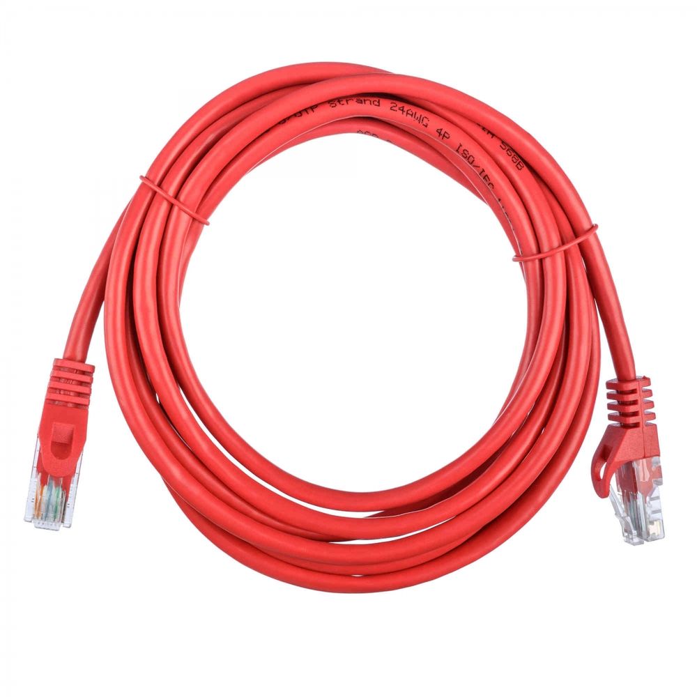 Патч-корд ACD ACD-LPU5E-30R, Cat.5e UTP, 4 пары, AWG24, CCA, 3 м, красный