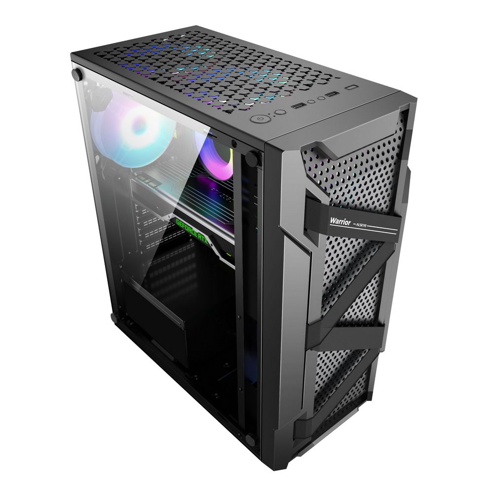 Корпус ALSEYE Warrior-B, Middle Tower, ATX, USB 3.0, закалённое стекло