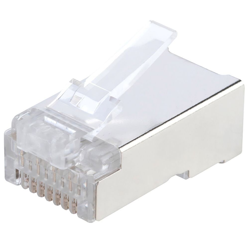 Разъем RJ-45 Hyperline PLUG-8P8C-U-C6-SH-100, Cat.6, экранированный, 100 шт.