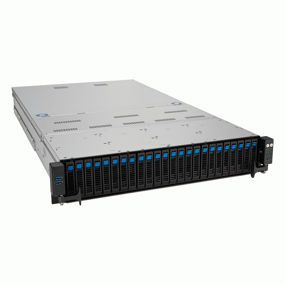 Сервер ASUS RS720A-E12-RS24U, 2U, 2×Socket SP5, 24×DDR5, 24×2.5", 2×10GbE, 2×2600 Вт