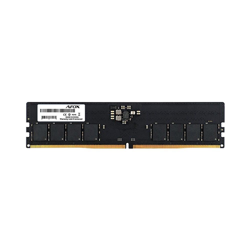 Модуль памяти Afox 32GB DDR5 5200Mhz UDIMM Single Channel Package (1x32GB) PC5-41600, 288- Pin, Non-ECC, Un-Buffered, CL42-42-42-83, 1.1V