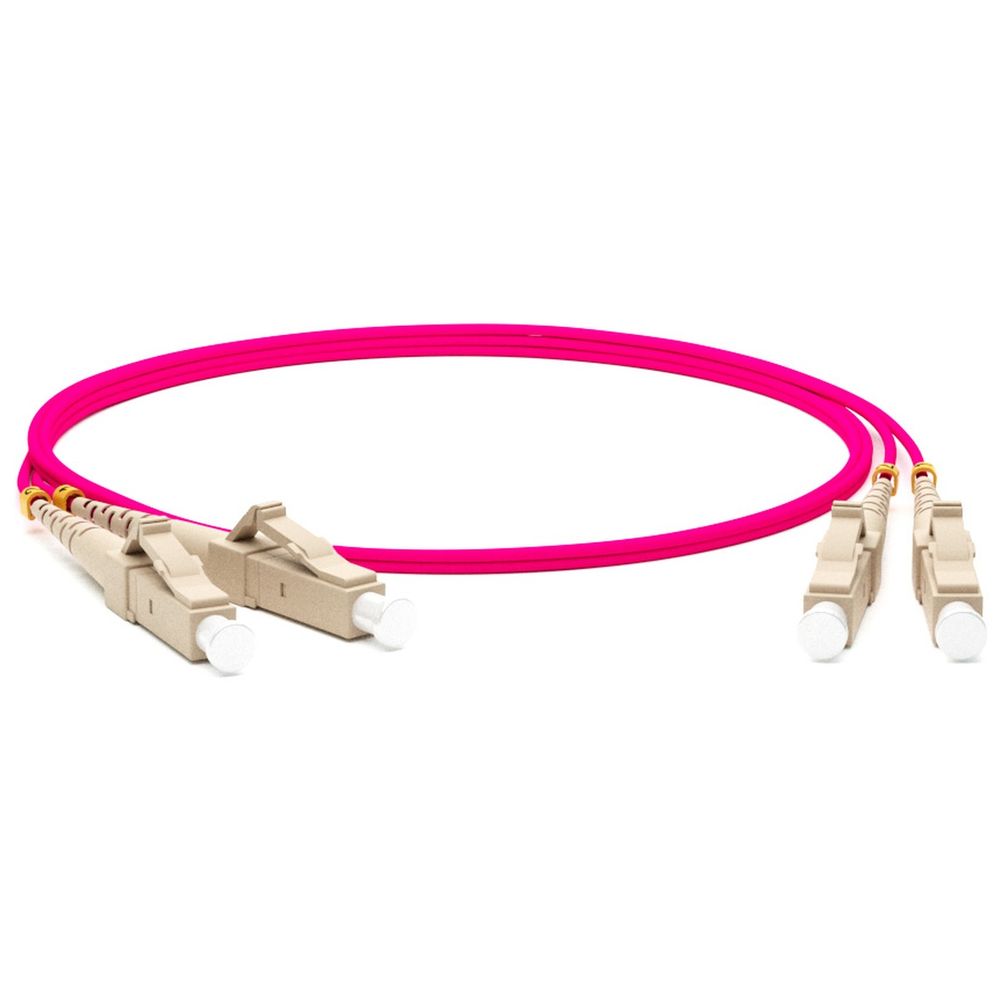 Патч-корд оптический Hyperline FC-D2-504-LC/PR-LC/PR-H-30M-LSZH-MG, OM4, LC-LC duplex, 30м, LSZH
