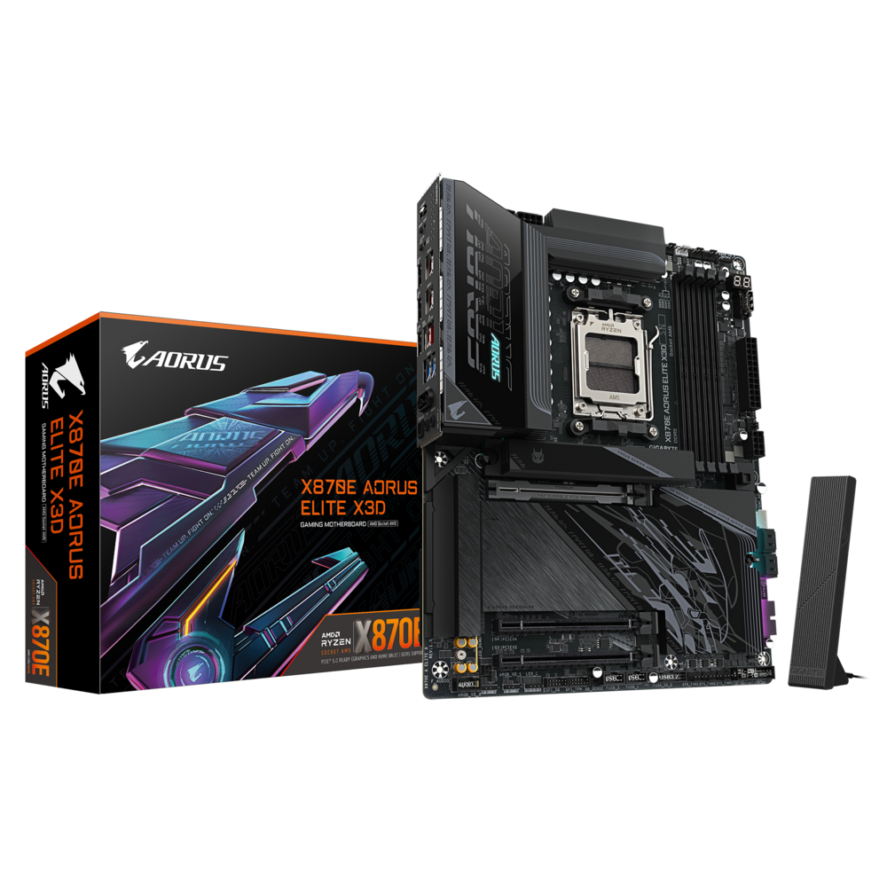 Материнская плата AORUS X870E AORUS ELITE X3D, AM5, DDR5, 4×DDR5